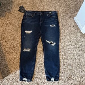 Silver 33/27 ELSYE curvy fit mid rise Skinny Jeans 33 27 NWT B1015